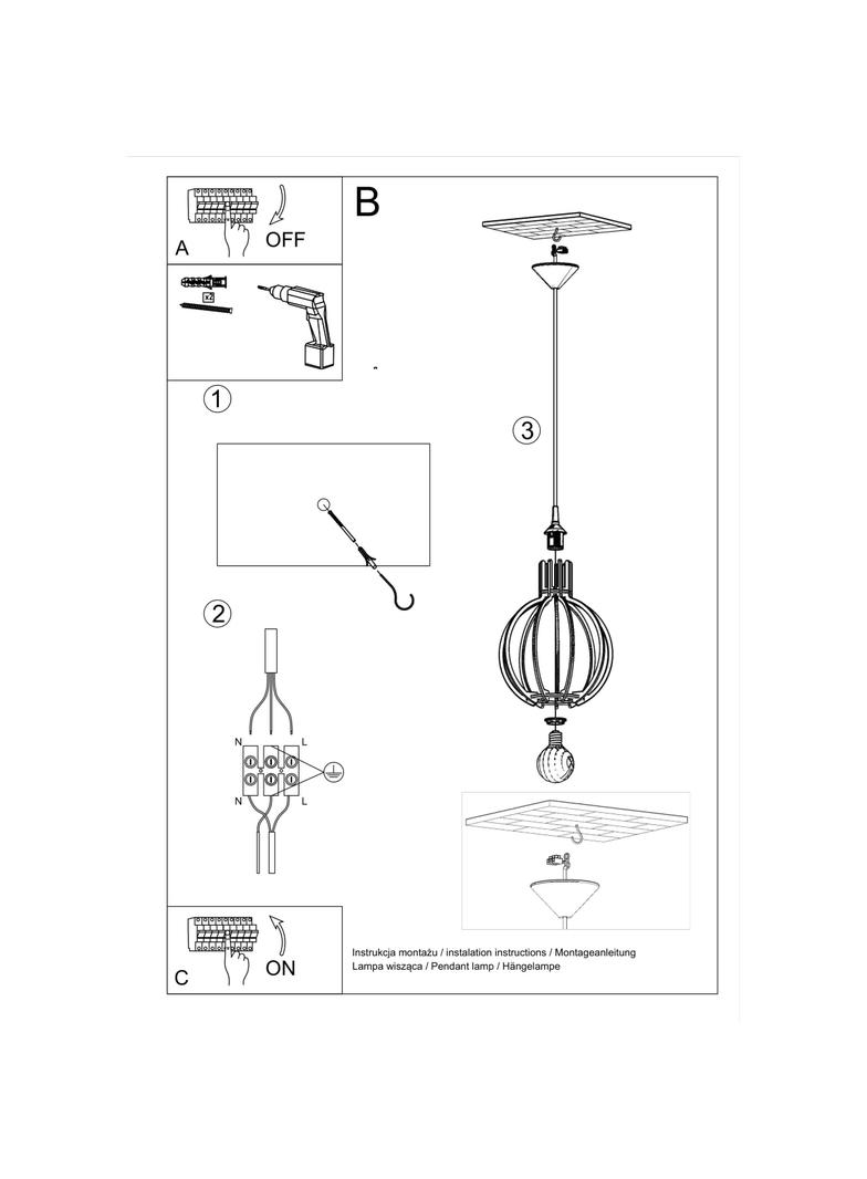 Sollux Lampa wisząca ARANCIA naturalne drewno SL.0391
