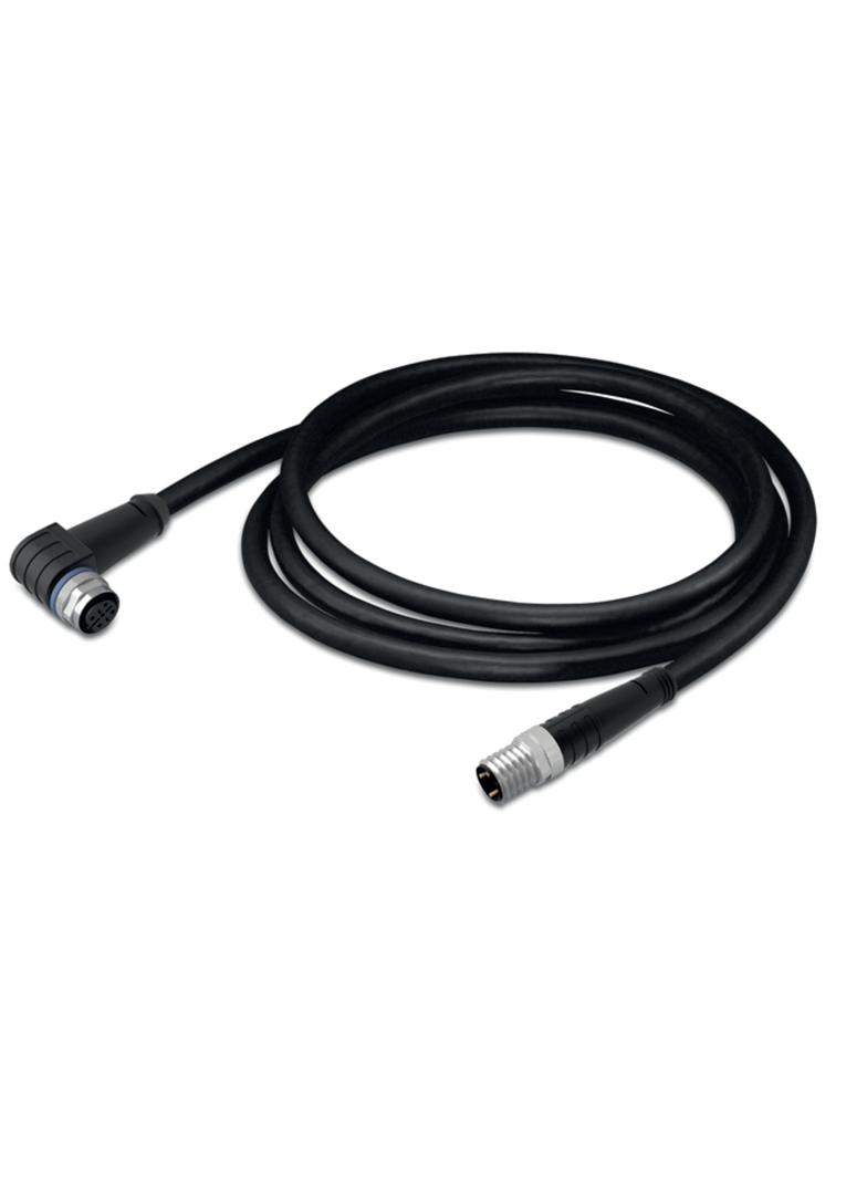 przewód do czujników/el.wykonawczych gniazdo prosteM12/wtyczka kątowaM8 2