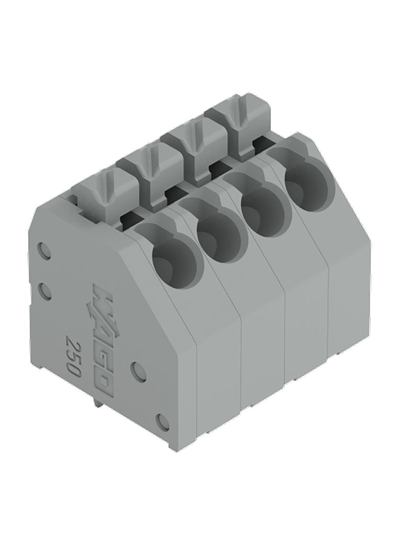 listwa zaciskowa do pł. drukowanych 4-bieg. szara raster 3,5 mm /75szt./ WAGO