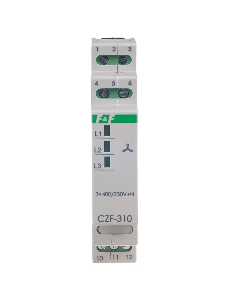 Mikroprocesorowy czujnik zaniku i asymetrii faz montaż na szynie DIN,True RMS CZF-310-TRMS F&F