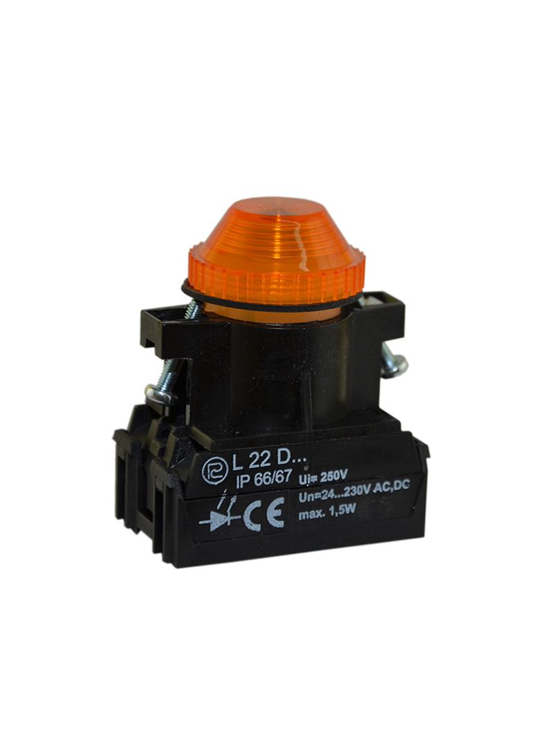 Lampka L22W/24V/W3 żółta