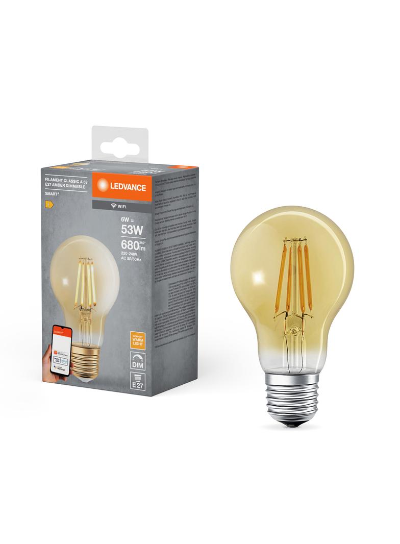 Lampa LED SMART WF A55D 6W/824 230VFilament szkło przezroczysteGDE27FS1LEDV