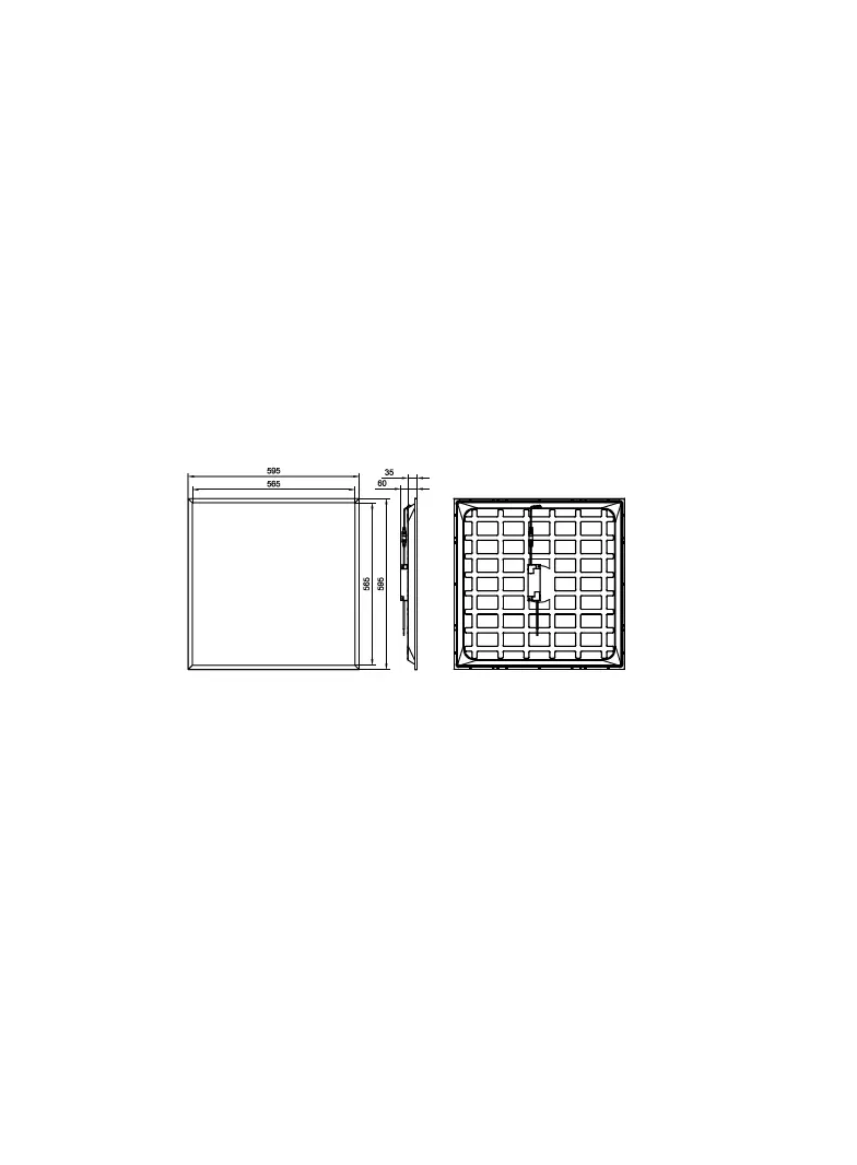 Panel LED Ledinaire RC065B G5 UGR19 28W 3400lm IP20 4000K barwa neutralna 34S/ 840 PSU W60L60 OC CFW
