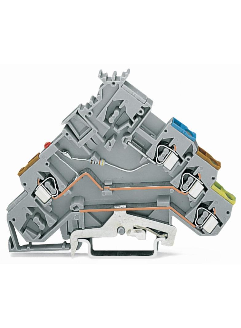 złączka do elementów wykonawczych z PE, LED i diodą tłumiącą 24V DC