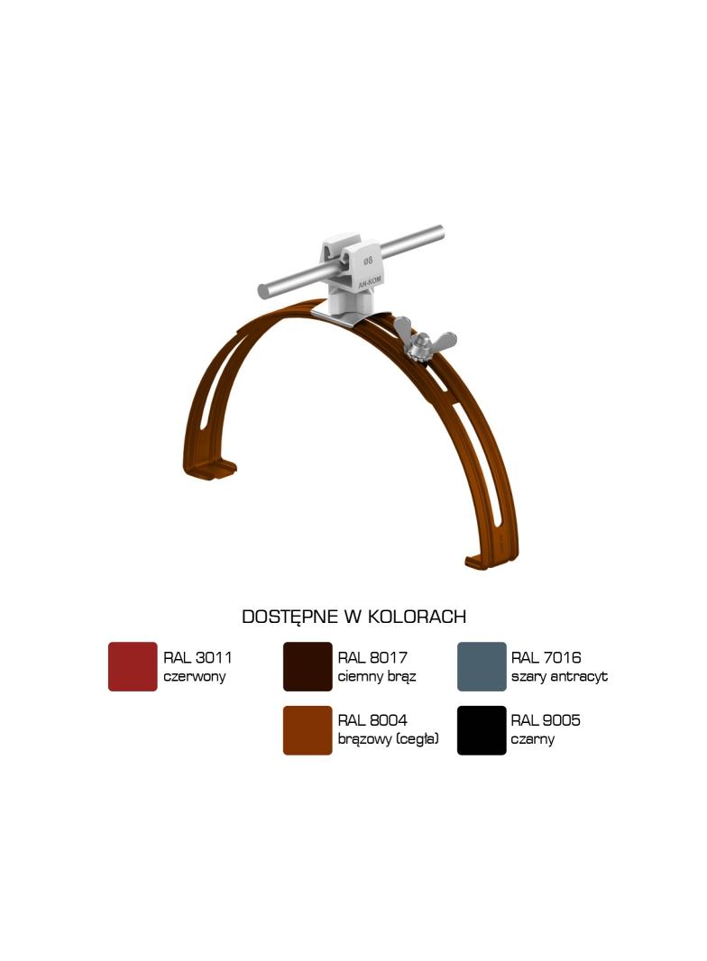 AN-15P/LA/S-N Uchwyt gąsior.rozsuw.Z-zatrz. H=3,5cm /LA/ szary