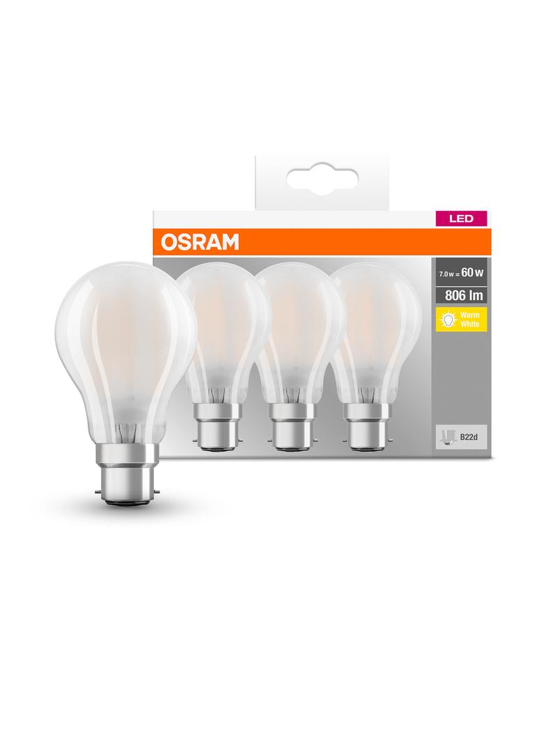 Lampa LED BASE Classic A60 6,5W/827 230V szkło matowe B22D FS3 OSRAM