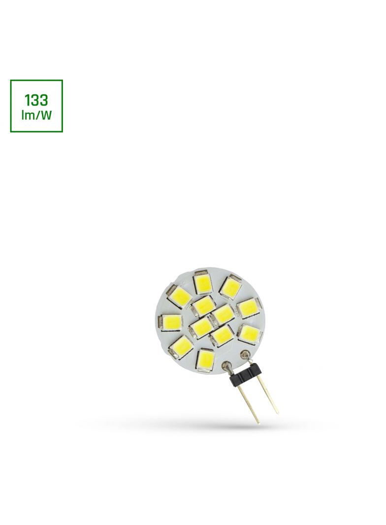 LED G4 12V 1,2W 12 LED CW 20mm SPECTRUM