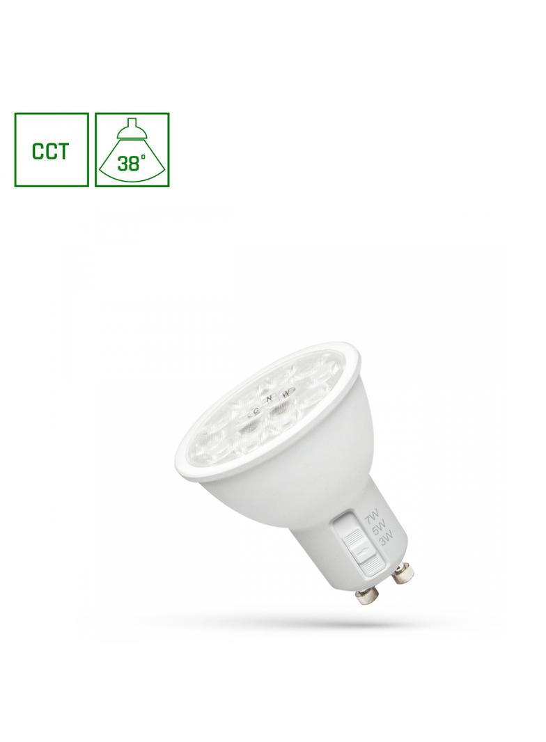 LED GU10 230V 3/5/7W CCT 38ST z soczewką SPECTRUM