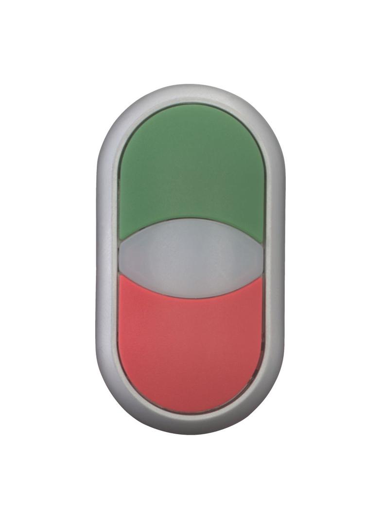 M22-DDL-GR Przycisk podwójny zielony/czerwony z samopowrotem i z możliwością podświetlenia 216698 EA