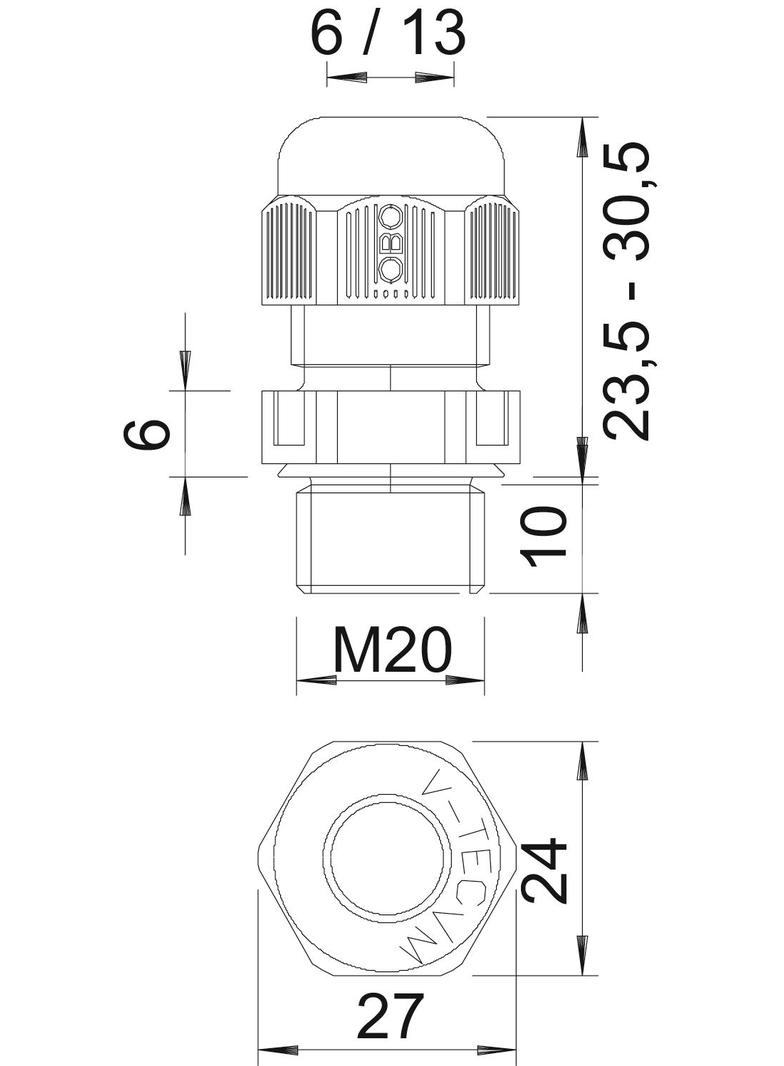 DŁAWIK V-TEC M20X1,5 SR.SZ