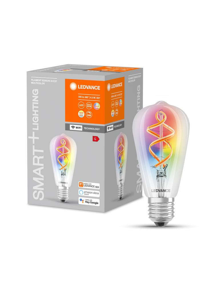 Lampa LED SMART+ WiFi CL Edison Filament szkło przezroczyste RGBW 30  4,5W/827 E27