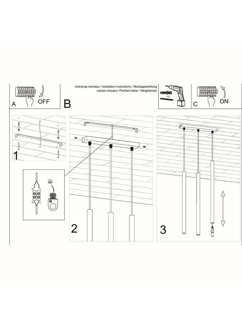 Sollux Lampa wisząca PASTELO 3 biała SL.0466