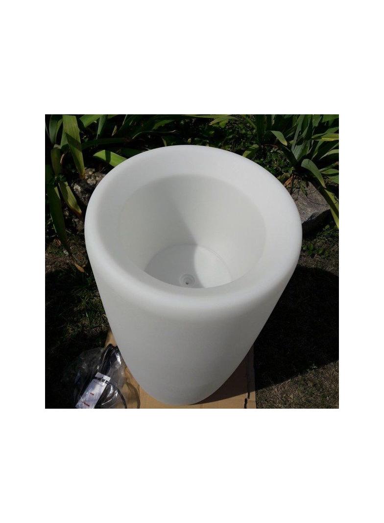 Nowodvorski lampa stojąca zewnętrzna (świecąca donica) Flowerpot M E27 biała 9712