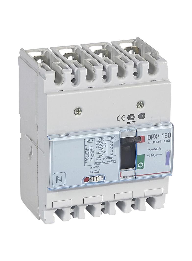 Wyłącznik DPX3 160 4P 40A 50Ka 420132 LEGRAND