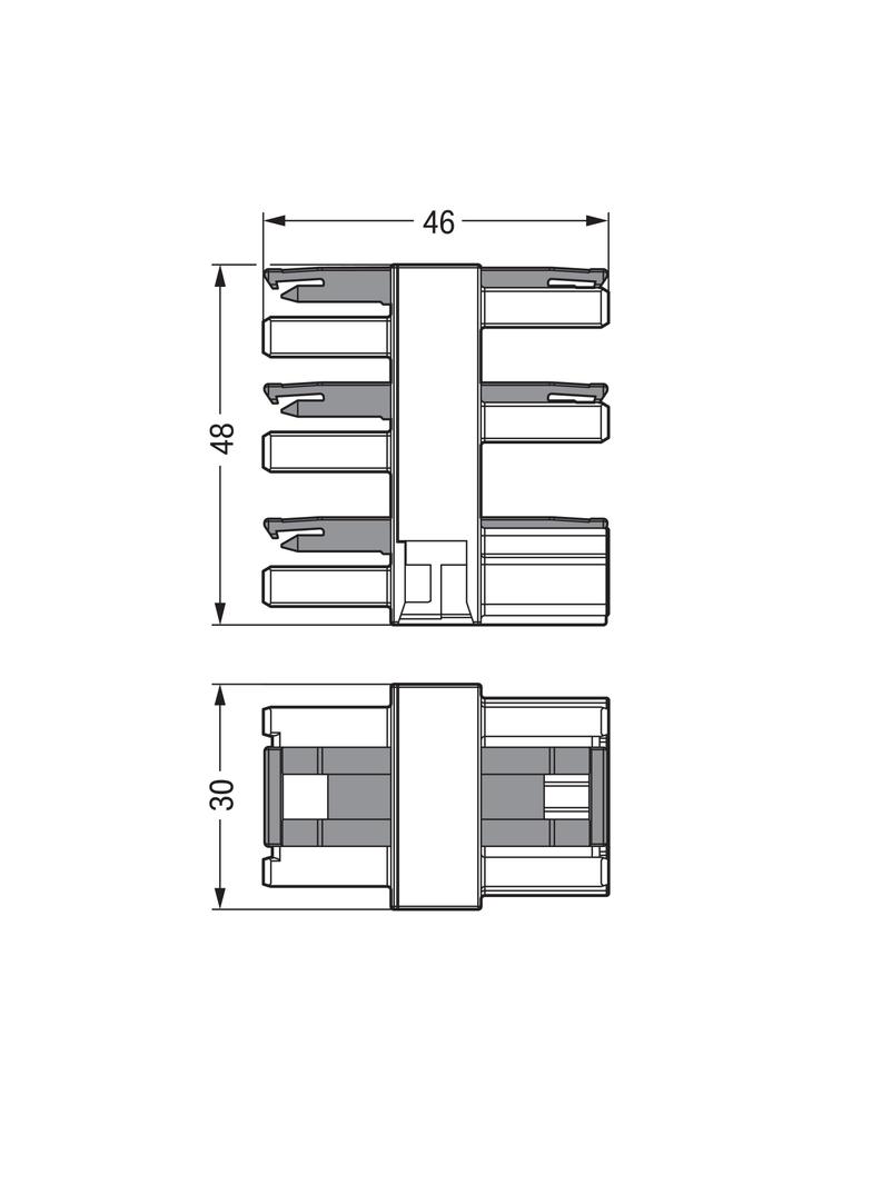 WINSTA rozgałęźnik 3-torowy 1 x wtyk / 5 x gniazdo biały