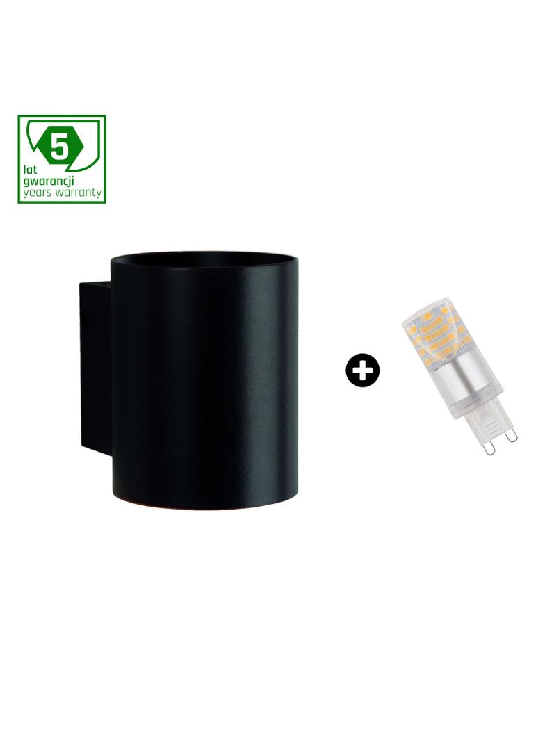 Pakiet 5 lat gwarancji : oprawa SQUALLA G9 tuba     czarna + LED G9 4W WW ( SLIP006012 + WOJ+14433 )