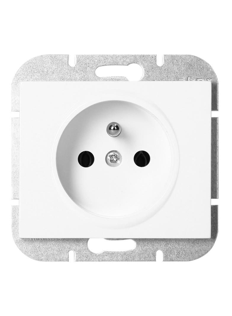 Gniazdo pojedyncze podtynkowe 2P+Z Onyx, 16A, 250V, PT-16O, biały OR-OE-7505/W ORNO