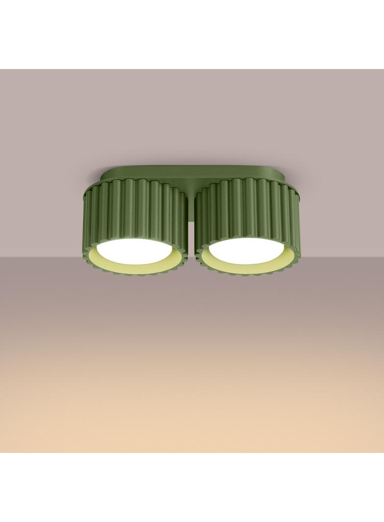 SOLLUX Plafon AURA 2 zielony oliwkowy Gx53 ; SL.1798