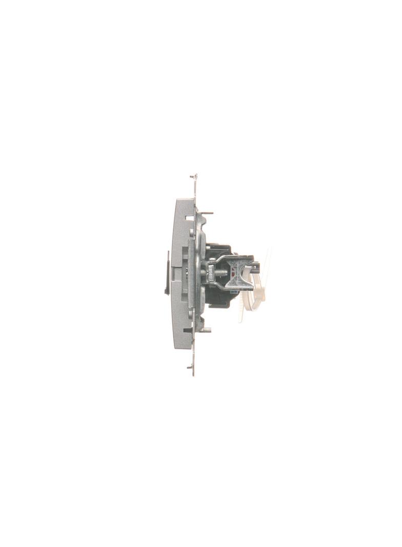 Simon 54 Gniazdo komputerowe podwójne RJ45 kategoria 6 z przesłoną przeciwkurzową srebrny mat D62.01/43 KONTAKT