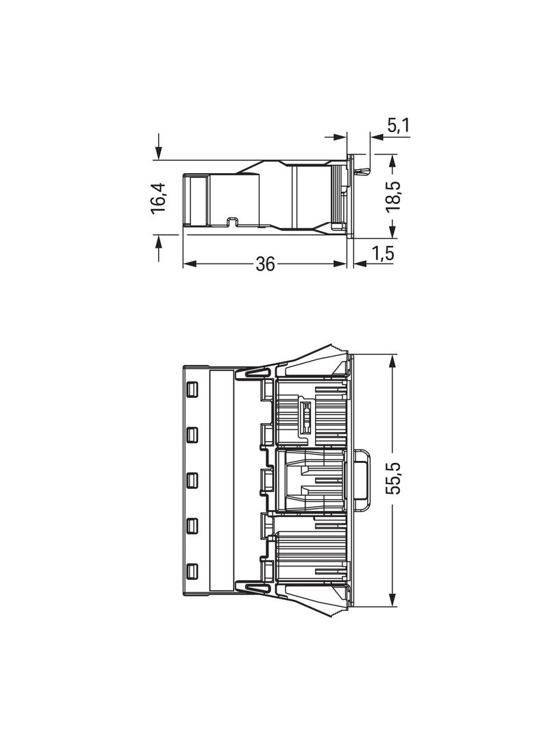 WINSTA wtyk 5-torowy SnapIn niebieski