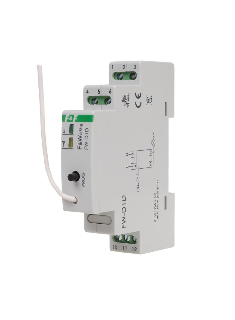 Radiowy ściemniacz uniwersalny 230V - montaż DIN 85-265V AC/DC FW-D1D F&F