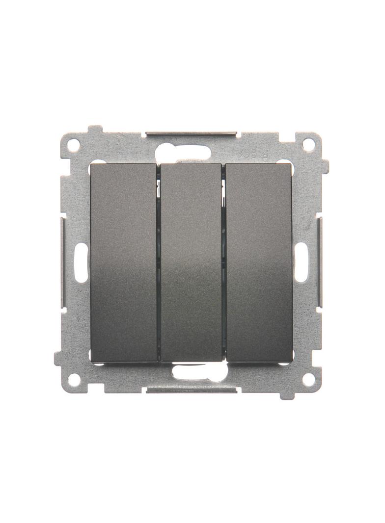 Simon 54 Łącznik potrójny z podświetleniem LED 10A 250V szybkozłączka antracyt DW31L.01/48 KONTAKT