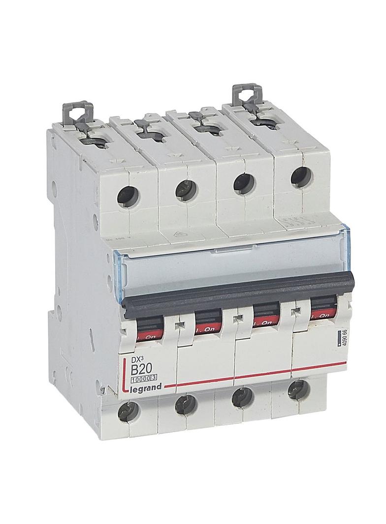 WYŁĄCZNIK NADPRĄDOWY S 314 4P B 20A 10000A SERII DX3, Legrand