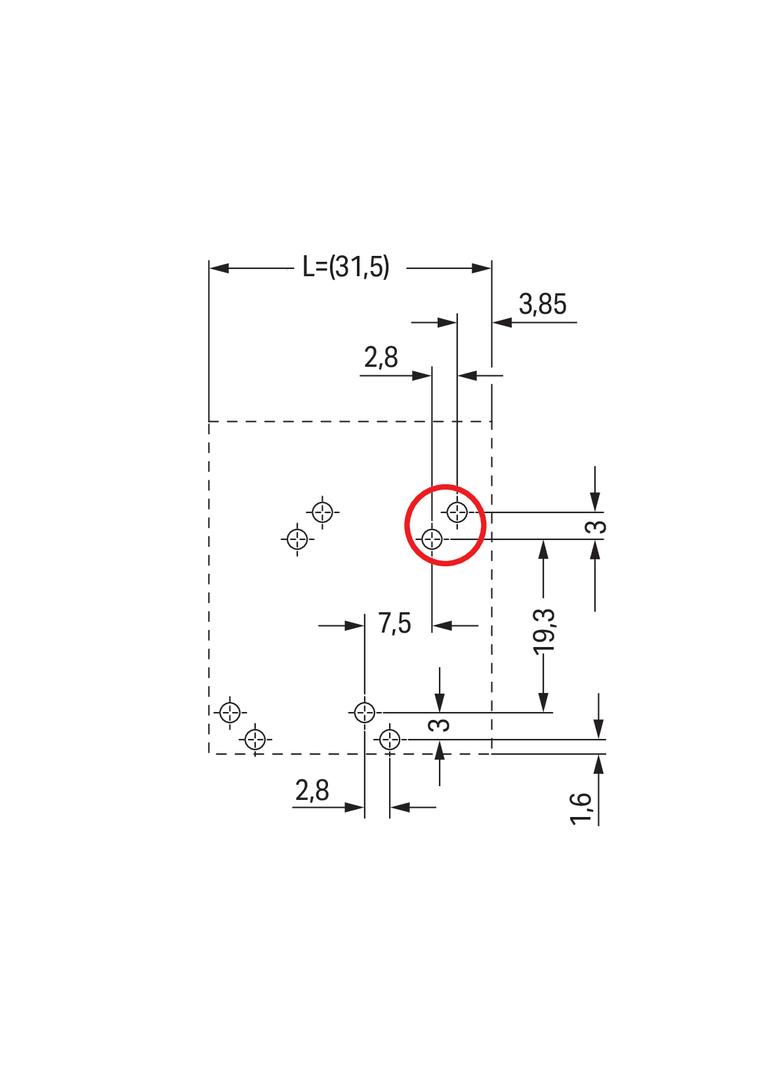 2-przew. złączka do płytek drukowanych