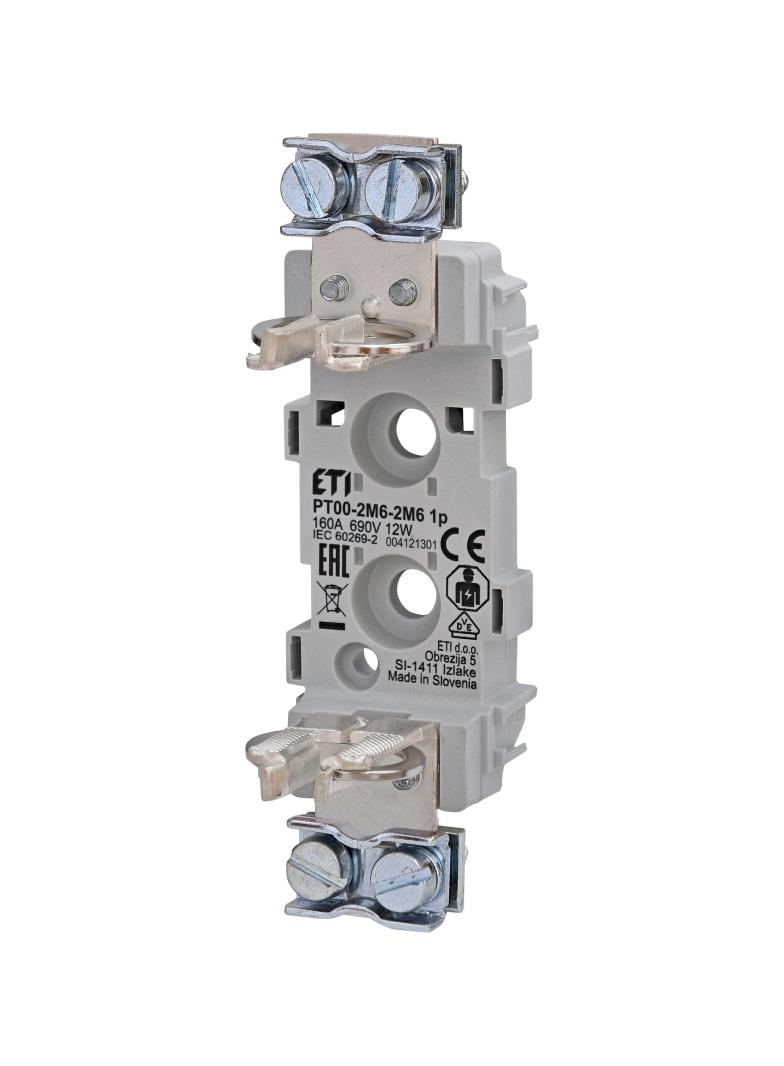 PT 00 2M6-2M6 1p - Podstawa bezpiecznikowa