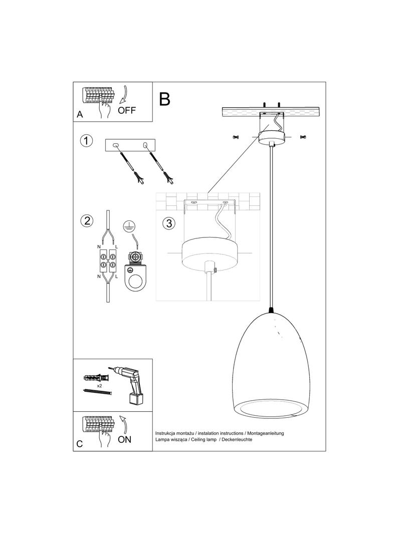 Sollux Lampa wisząca ceramiczna BUKANO SL.0842