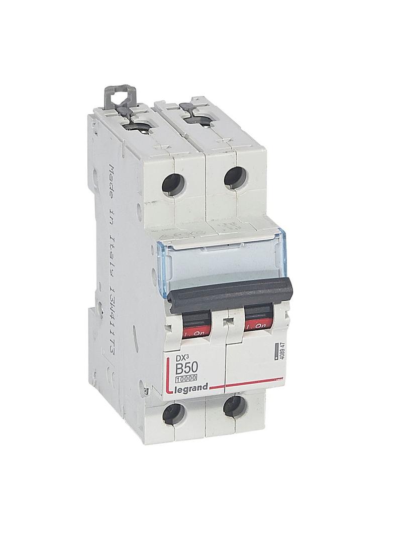 WYŁĄCZNIK NADPRĄDOWY S 312 2P B 50A 10000A SERII DX3, Legrand