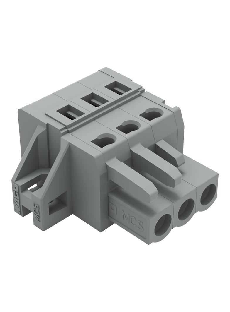 Gniazdo MCS‑MIDI Classic 3‑biegunowe szare raster 5mm 231‑103/031‑000 /50szt./ WAGO