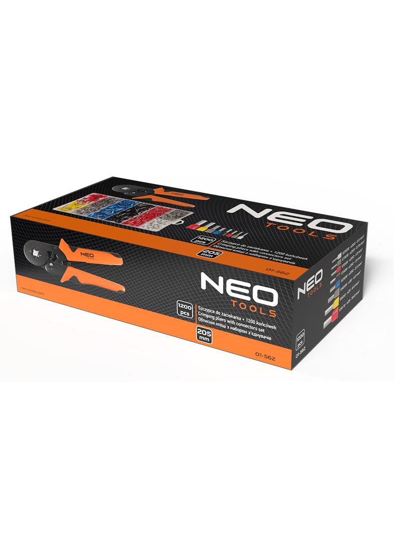 Szczypce do zaciskania końcówek 205 mm + 1200 tulejek