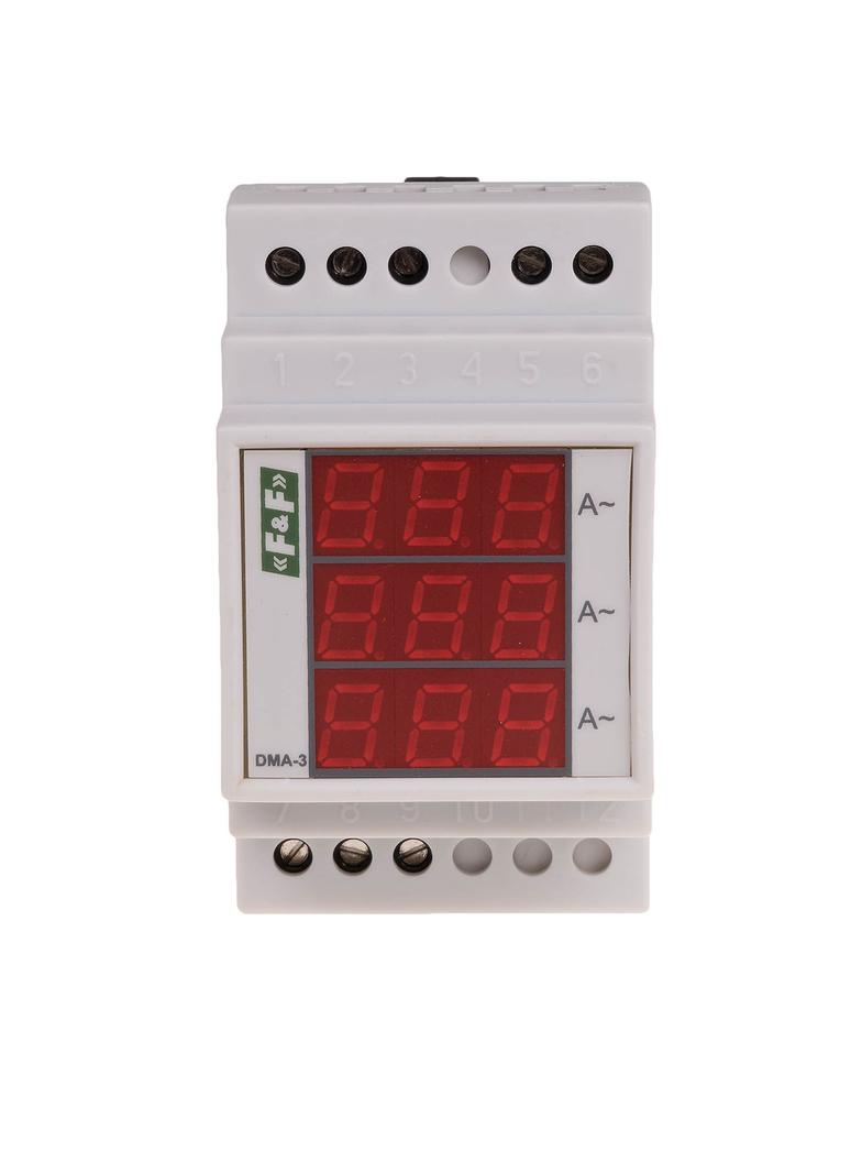 cyfrowy wskaźnik wartości natężenia prądu, trójfazowy DMA-3 true RMS, pomiar półpośredni 250/5A