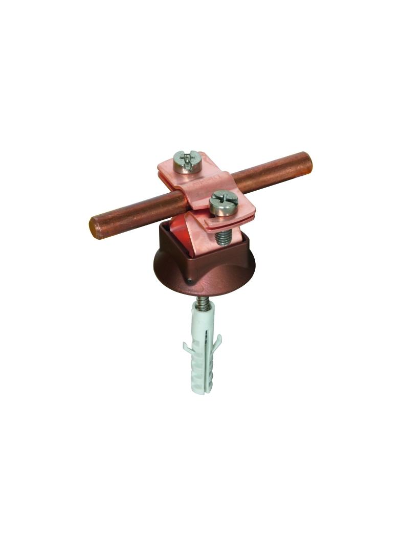 Wspornik DEHNhold do drutu 8-10 mm, z gwintem wewn. M8, podkładka PVC, kołek 8x40 mm, stal nierdzewn