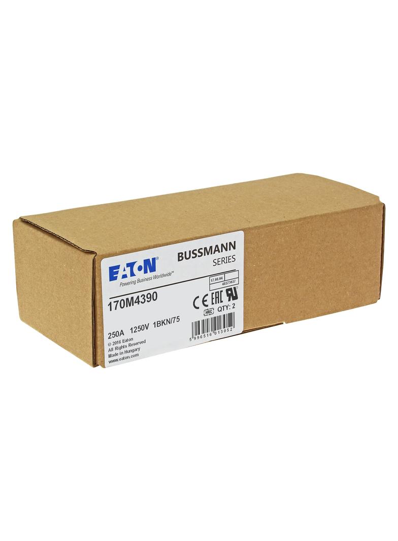 FUSE 250A 1250V 1BKN/75 AR CU Wkładka szybka 250A AC 1250V rozmiar 1 53x69x74 mm aR IEC UL 170M4390