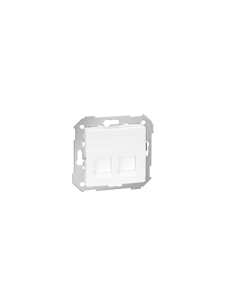 Simon 82 Pokrywa 2x gniazdo RJ45 płaska z żaluzjami biały 82006-30 KONTAKT
