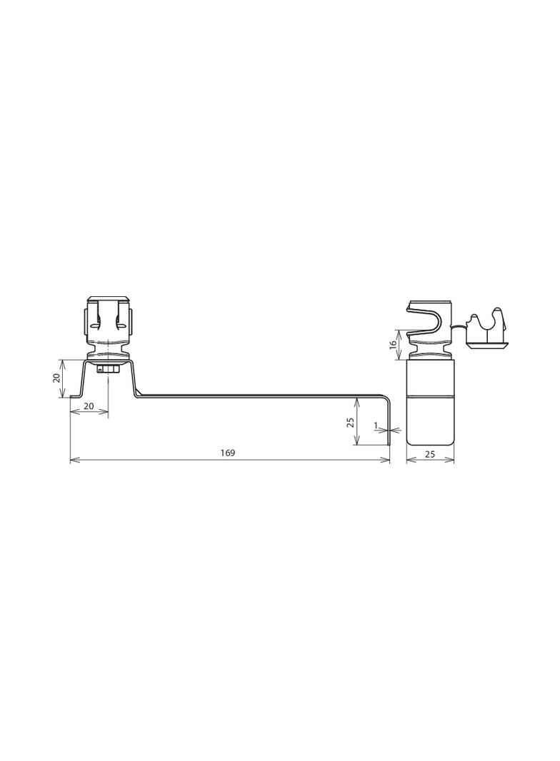 Wspornik dachowy z DEHNsnap, stal nierdzewna NIRO/ tworzywo, szary