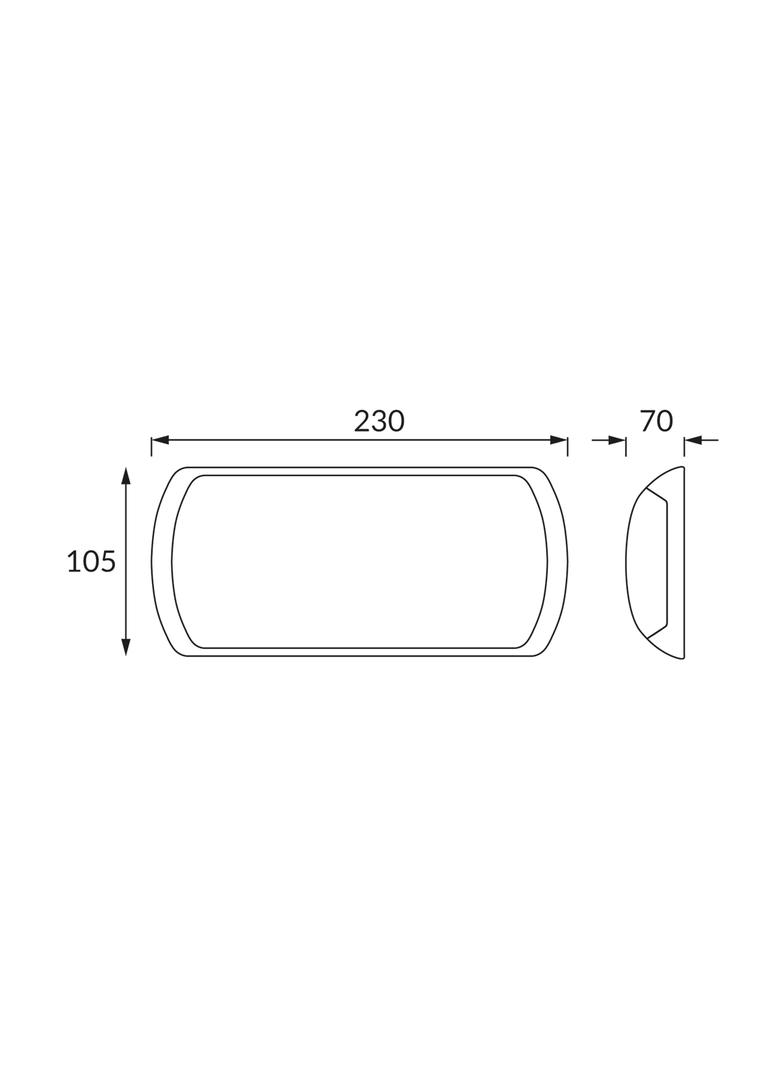 Ideus kinkiet zewnętrzny LED Enduro 12W 1180lm 4000K biały IP65 03874