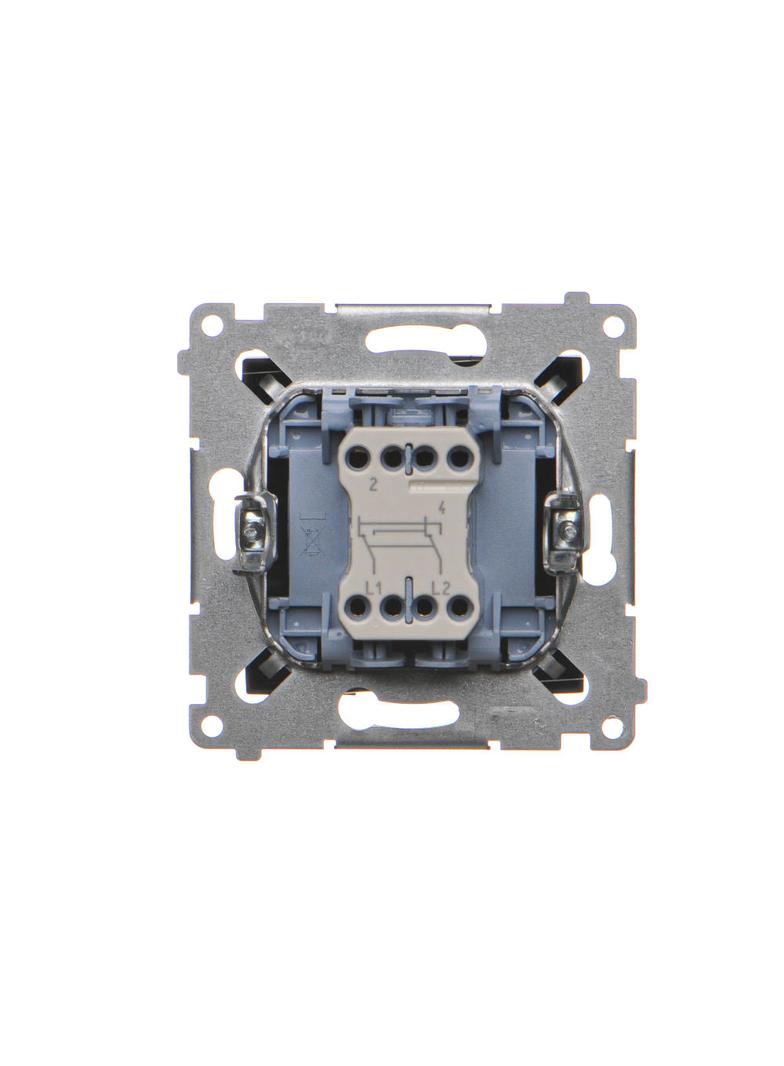 Simon 54 Łącznik krzyżowy 10A 250V szybkozłączka czarny DW7.01/49 KONTAKT