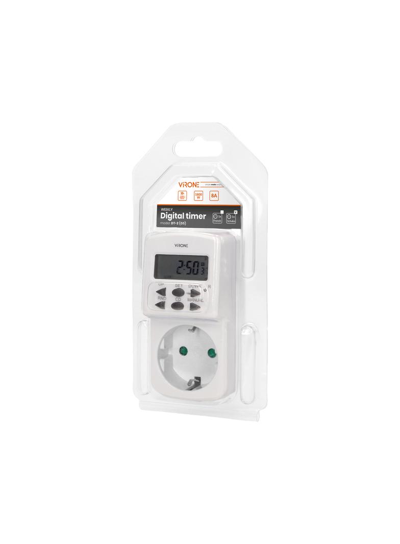Elektroniczny programator czasowy, MINI, 1800W, 8A, 10 programów, wersja Schuko DT-2(GS) ORNO