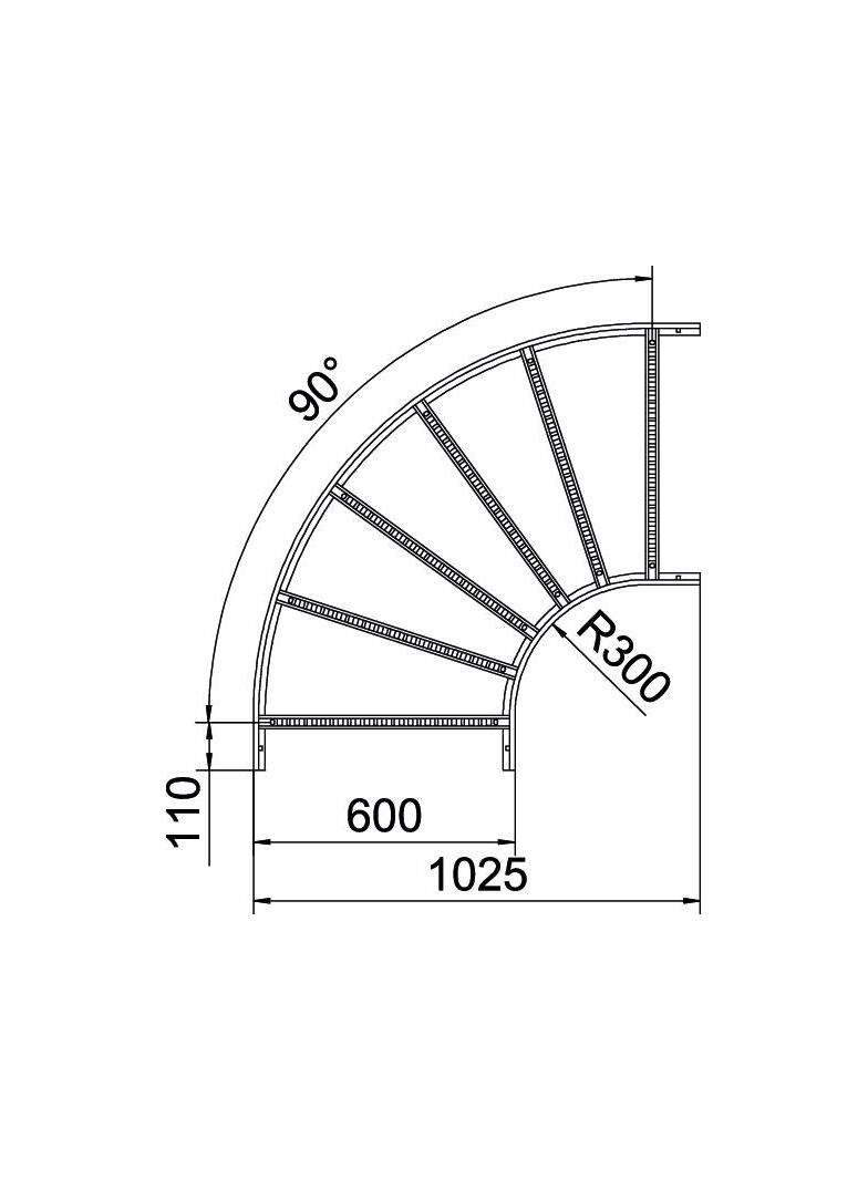 LB 90 1160 R3 FS Łuk 90°