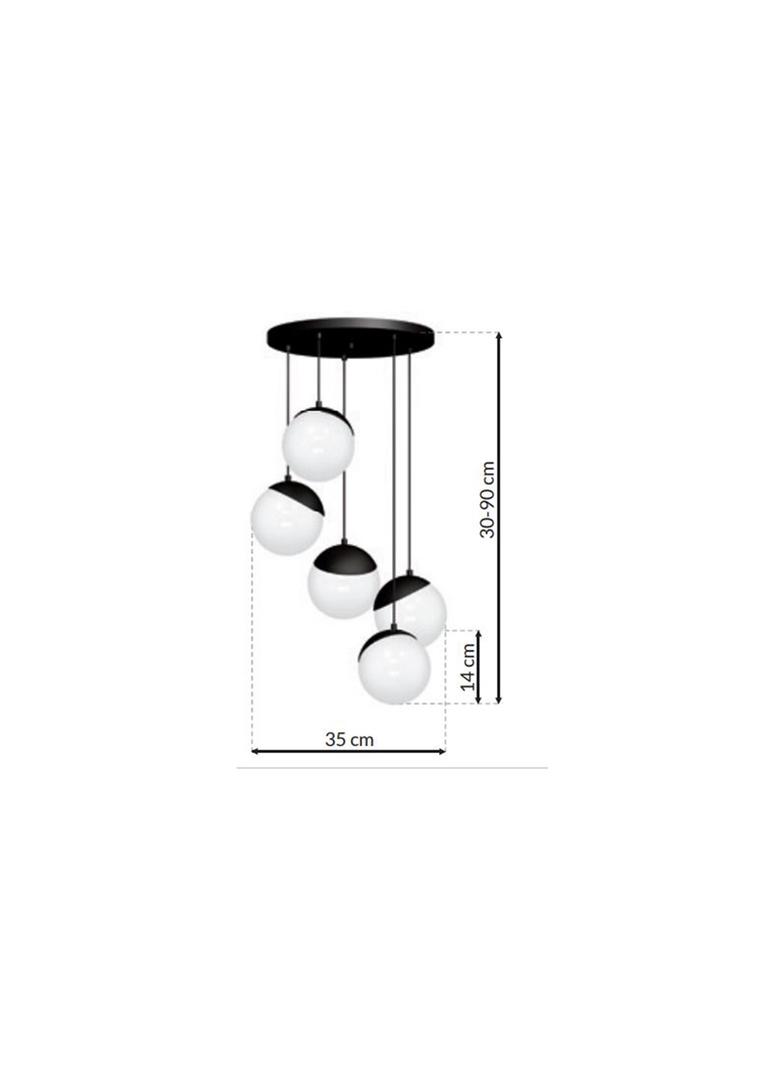 Milagro lampa wisząca Sfera Black 5xE14 MLP8869