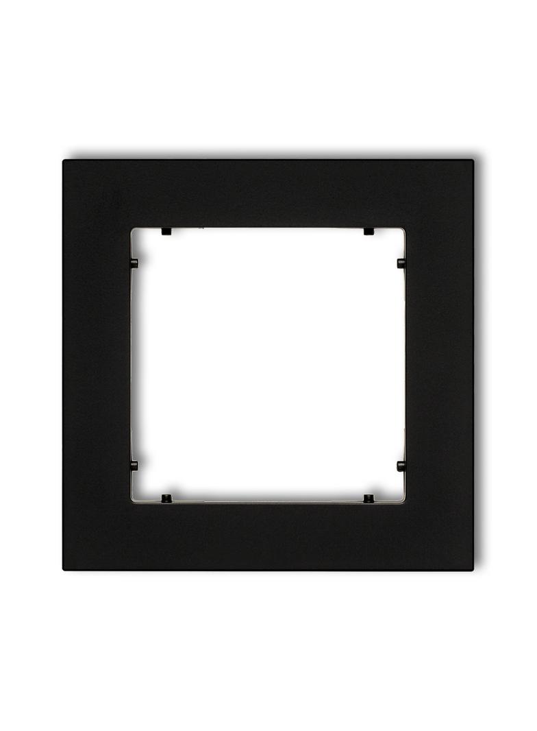 MINI Ramka uniwersalna pojedyncza z tworzywa czarny mat