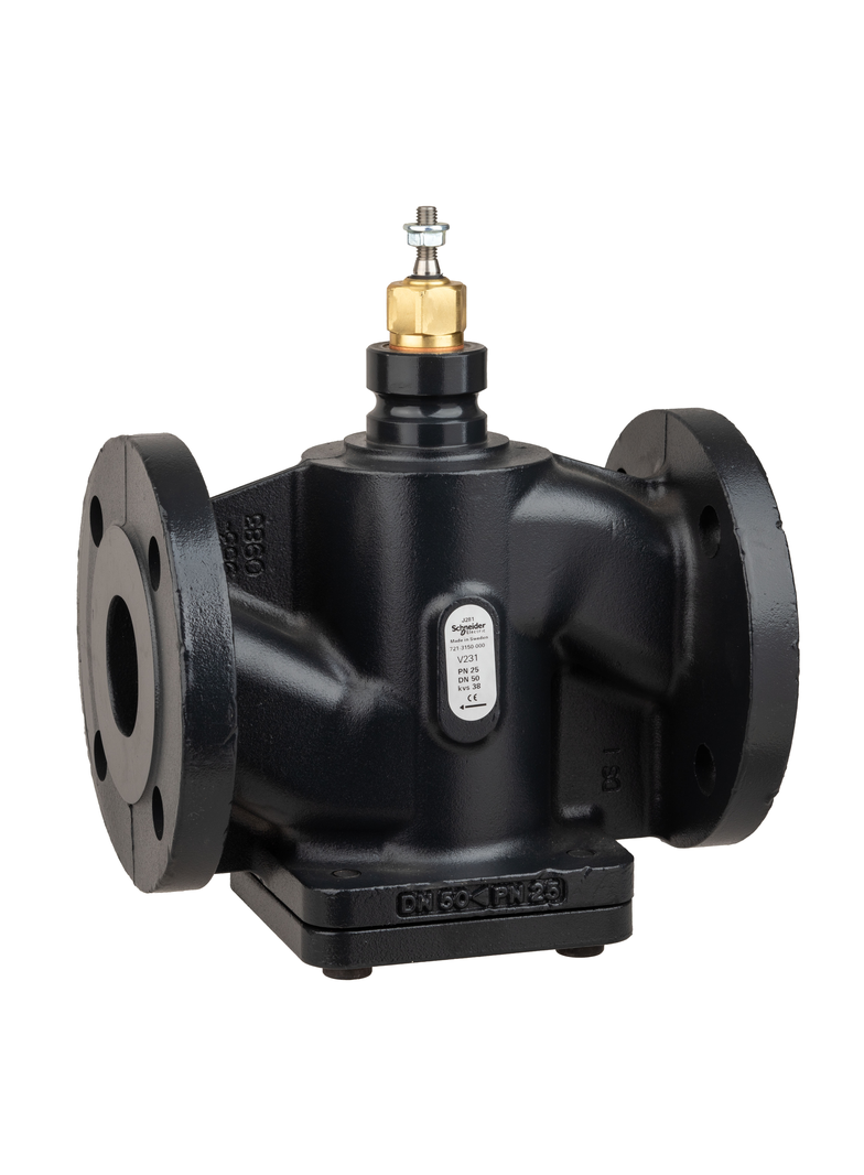 V232, zawór regulacyjny, 2-drogowy, DN50, kvs 38, przyłącze kołnierzowe, medium -20…150°C, PN25