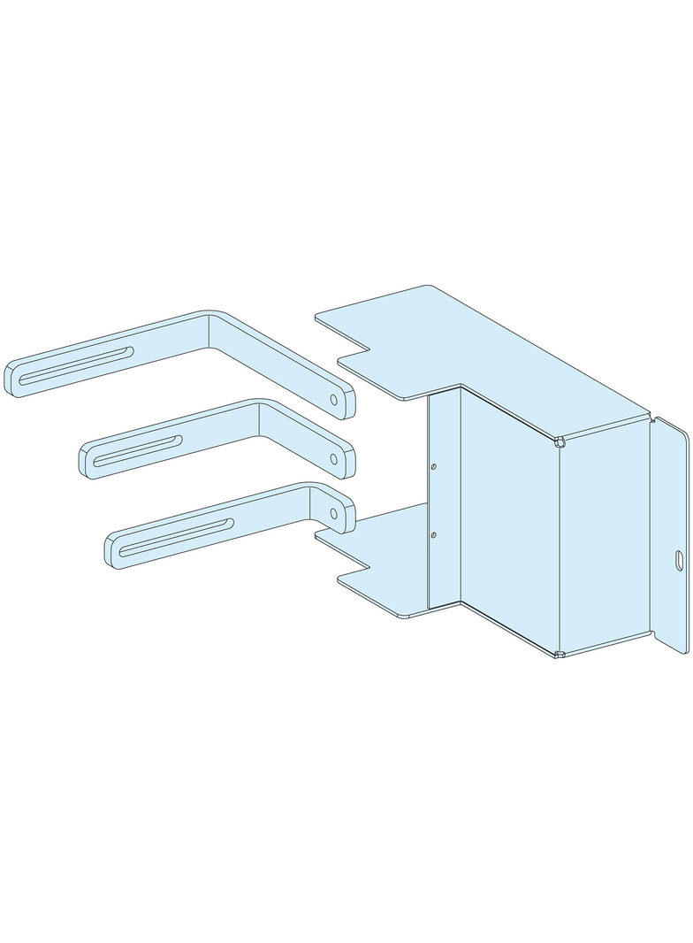 Rozdzielnice PrismaSet, podłączenie poziomo wtykanego NSX630 z łącznikami 630A 3P