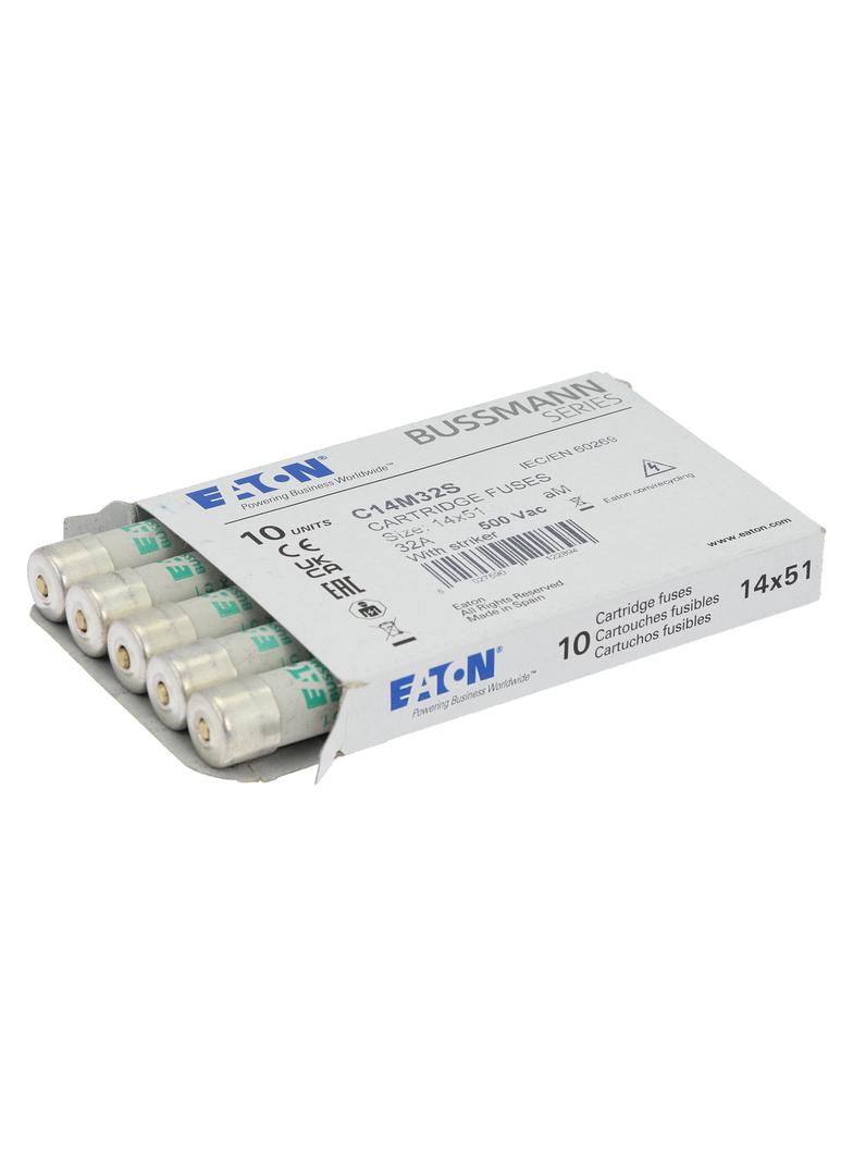 C14M32S Wkładka cylindryczna z wybijakiem 14x51 32A GG 500V AC C14M32S EATON