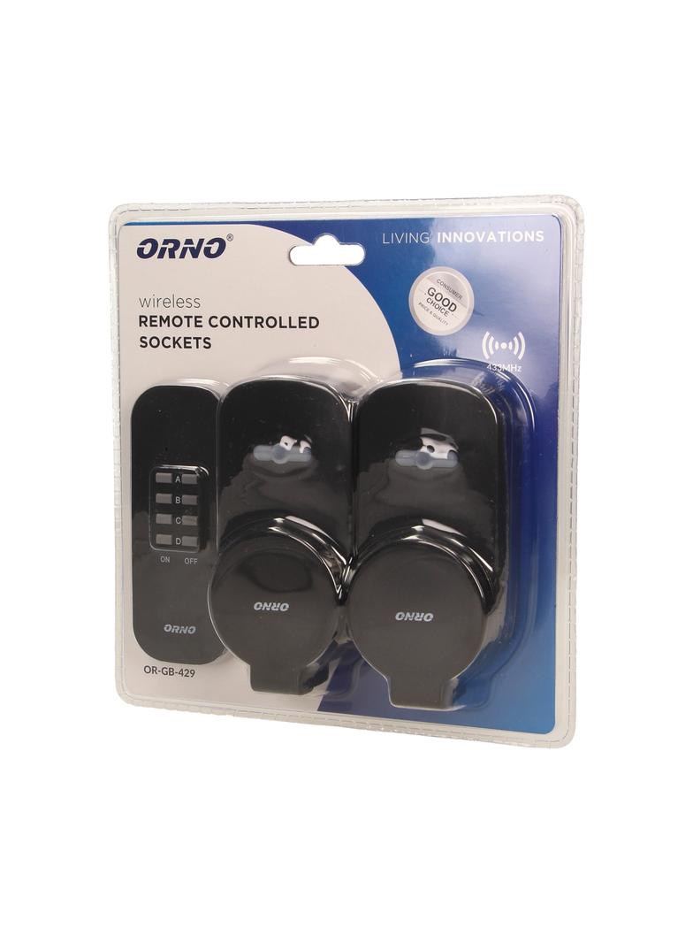 Zestaw bezprzewodowych gniazd sterowanych pilotem 2+1 IP44 OR-GB-429 ORNO