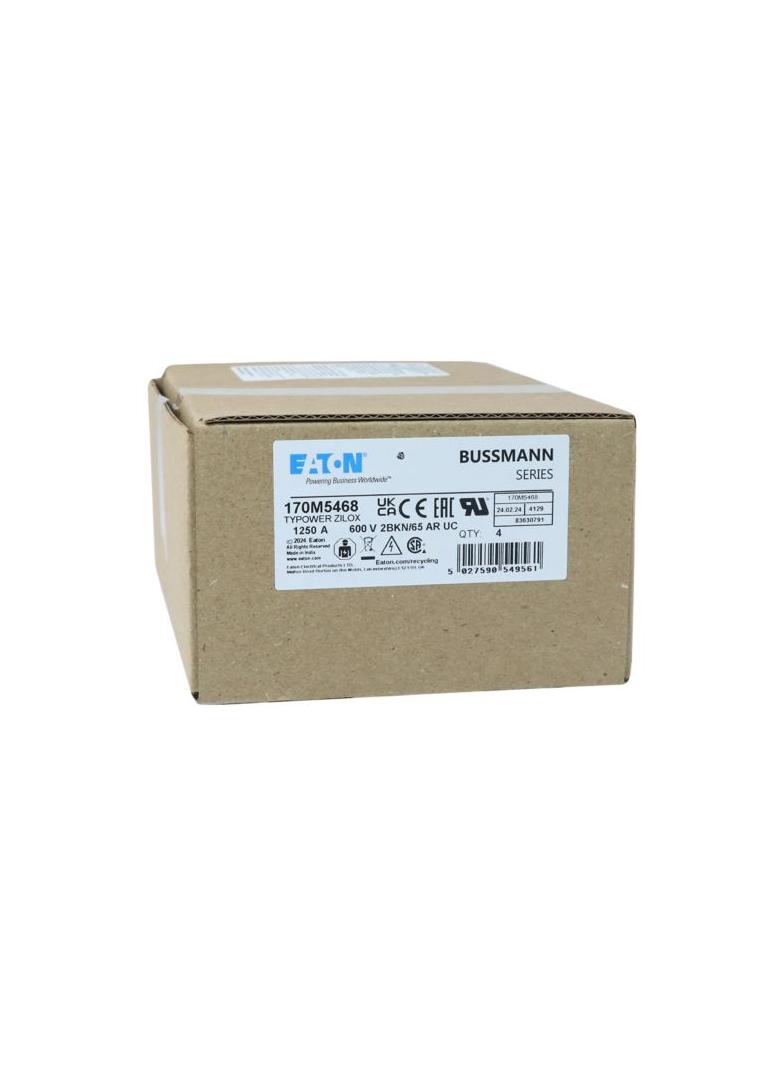FUSE 1250A 600V 2BKN/65 AR UC Wkładka szybka 1250A AC 600V rozmiar 2 aR IEC UL 170M5468 EATON