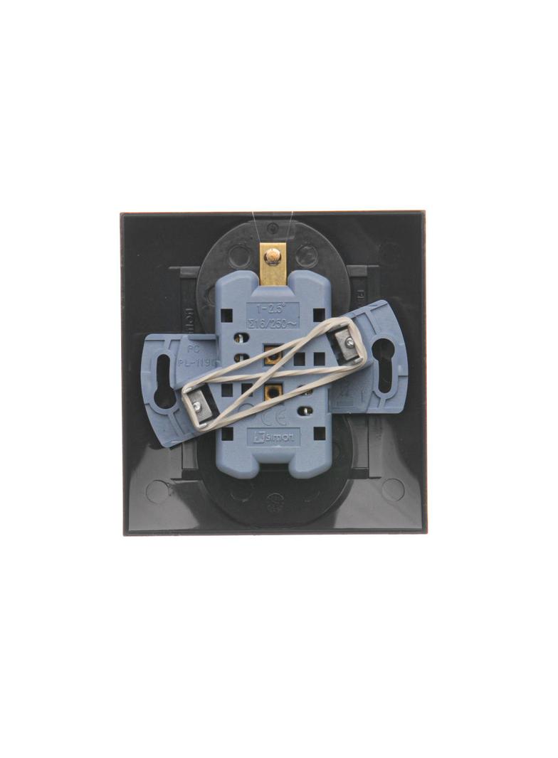Simon 54 Gniazdo z/u podwójne z f. niezm. faz z przesłonami 16A z. śrubowe. monoblok antracyt